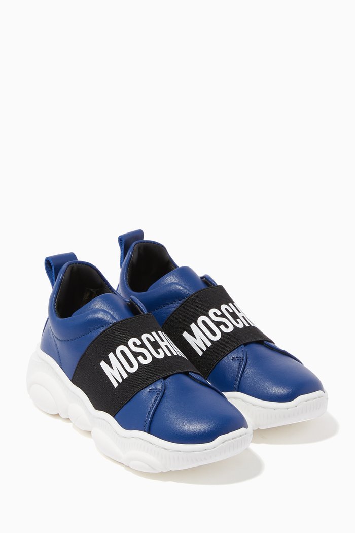 Logo Slip-On Sneakers, Blue