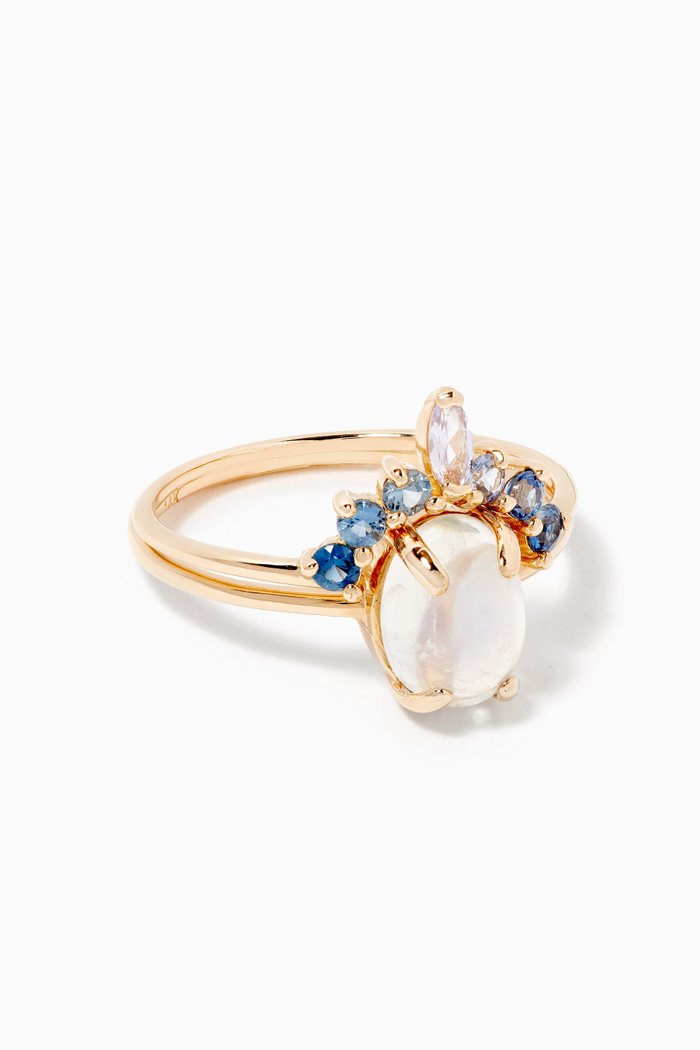 

Over the Moon Ring Set in 14kt Yellow Gold