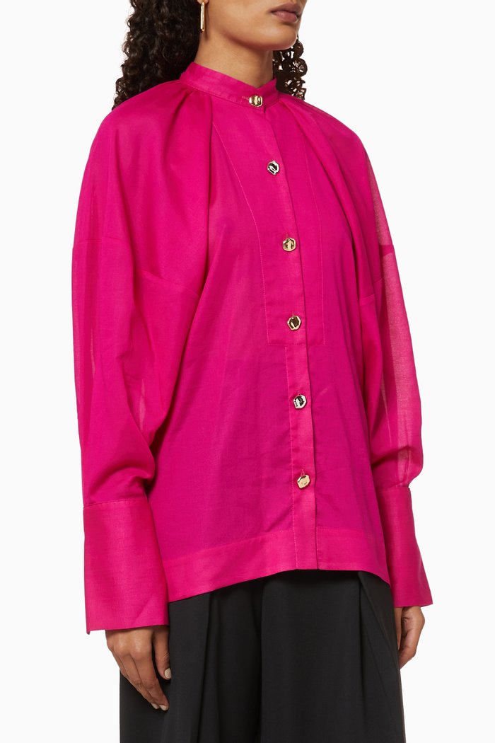 

Hilma Puff Sleeve Shirt, Pink