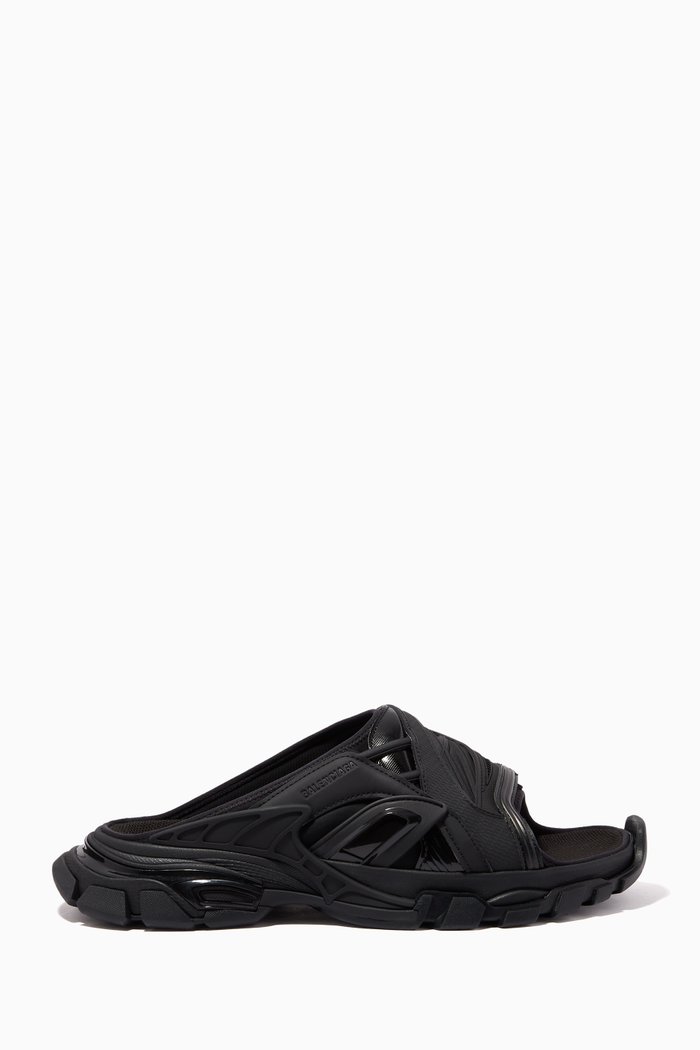 

Track Slide Sandal in Neoprene & Rubber, Black