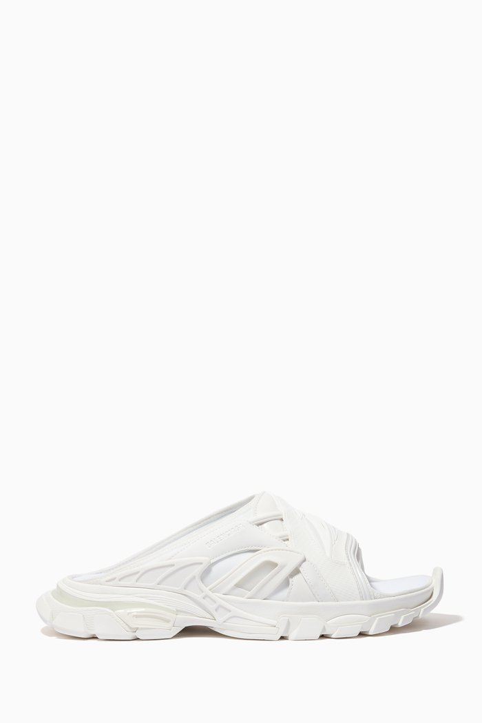 

Track Slide Sandals in Neoprene & Rubber, White