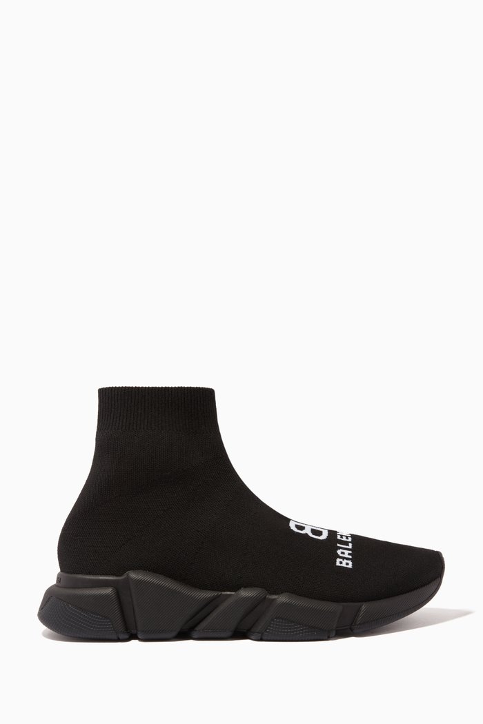 

Recycled Speed Sneakers in Jacquard Knit, Black
