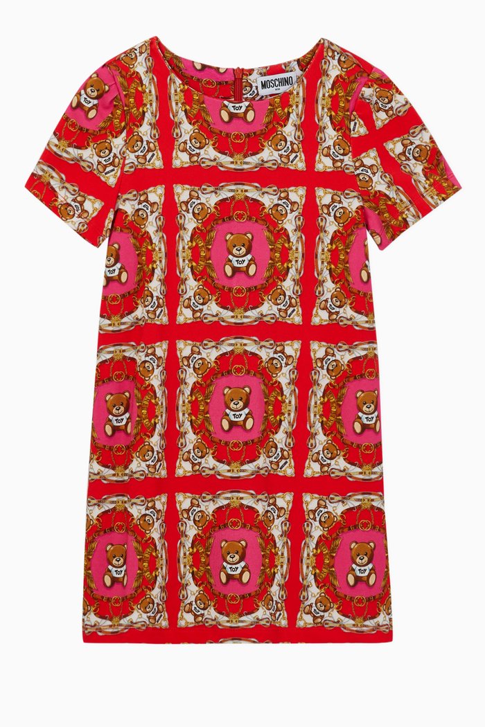 

Bear Graphic Dress, Red