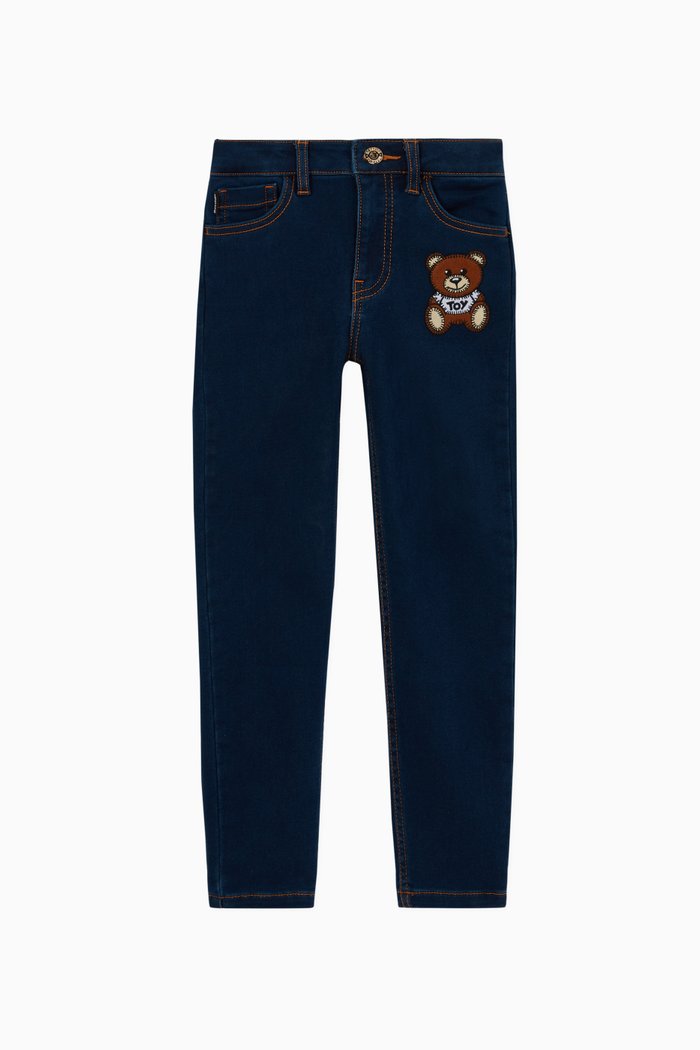 

Bear Patch Jeans, Blue