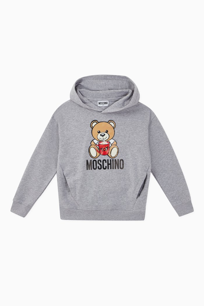 

Teddy Bear with Toy Hooded Sweatshirt, Grey