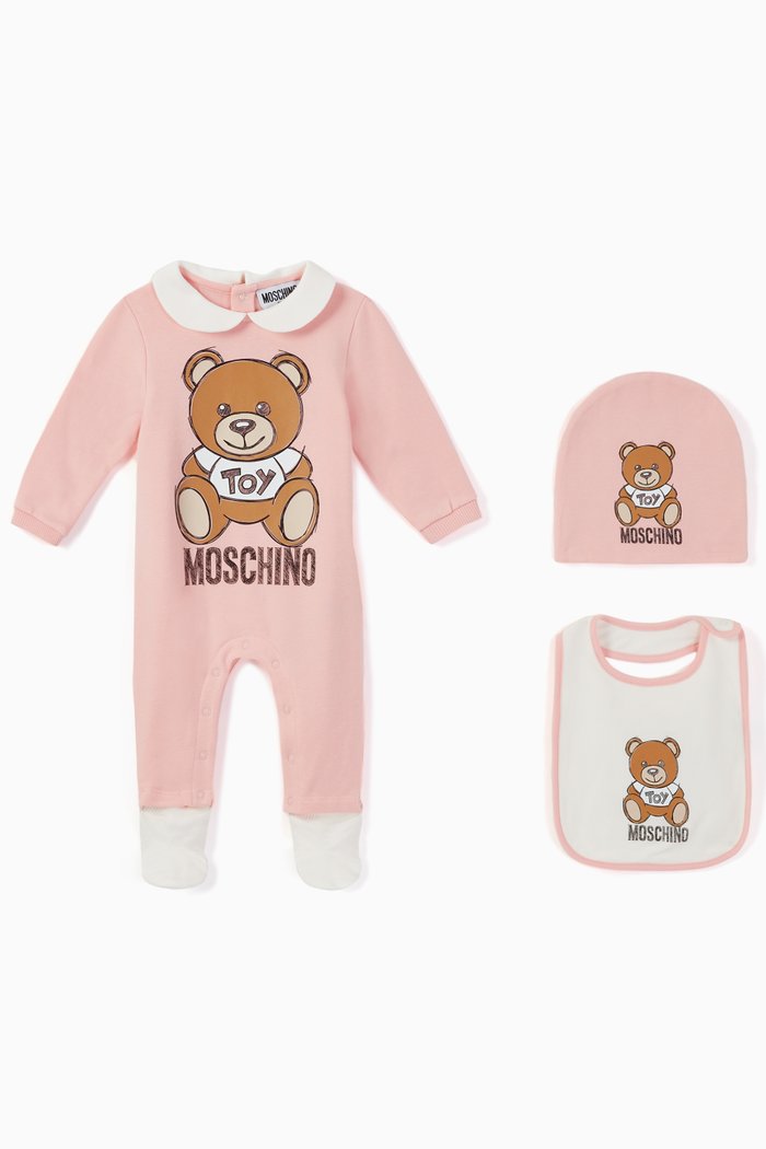 

Three-Piece Bear Gift Set, Pink