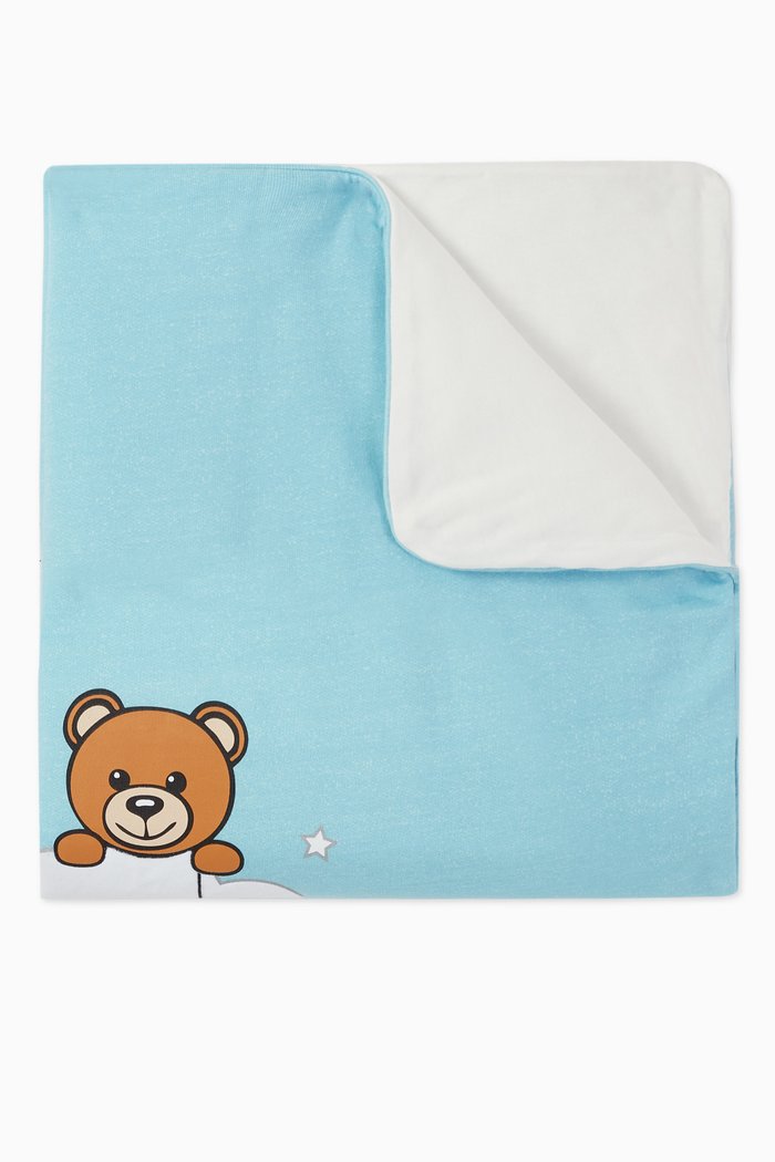 

Bear & Cloud Baby Blanket, Blue