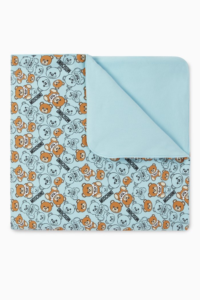 

Bear Logo Baby Blanket, Blue