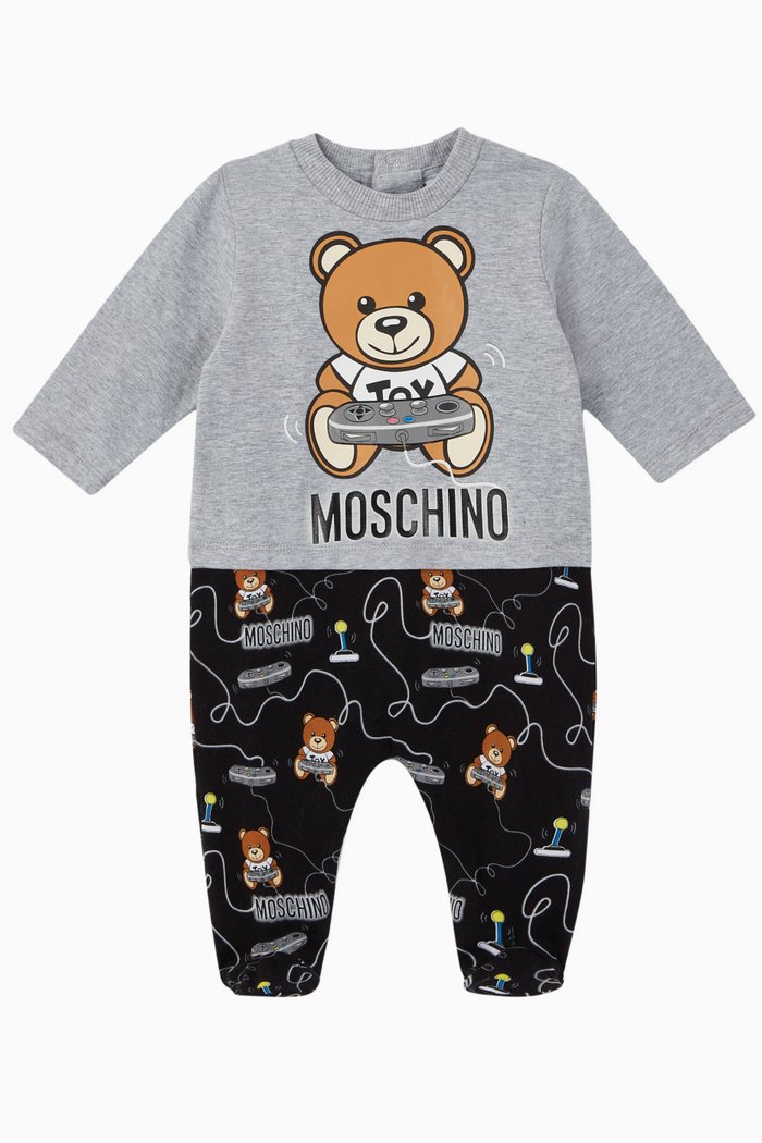 

Teddy Bear with Console Pyjama Romper, Multicolour