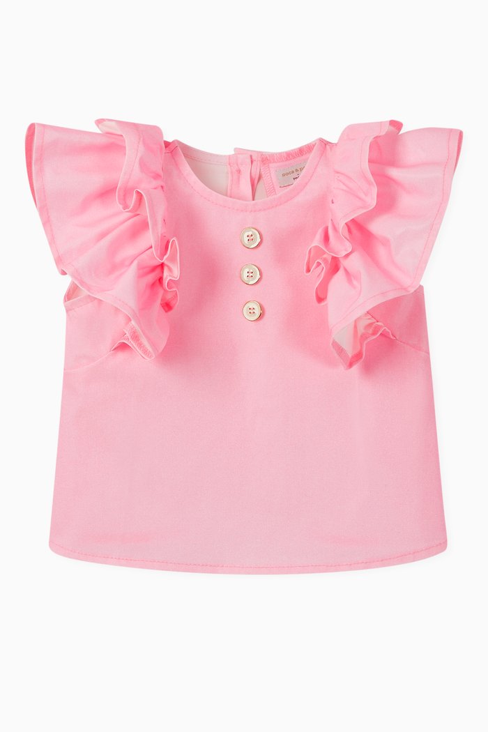 

Frill Blouse, Pink