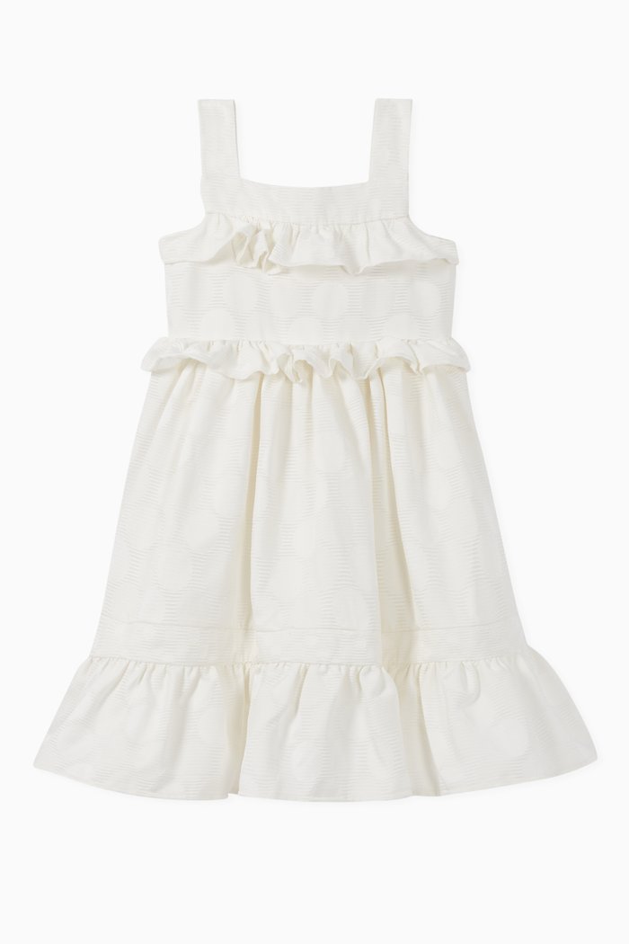 

Frill Cotton Dress, Neutral