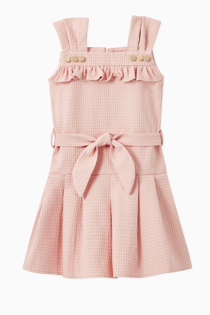 

Frill Belted Dress, Pink