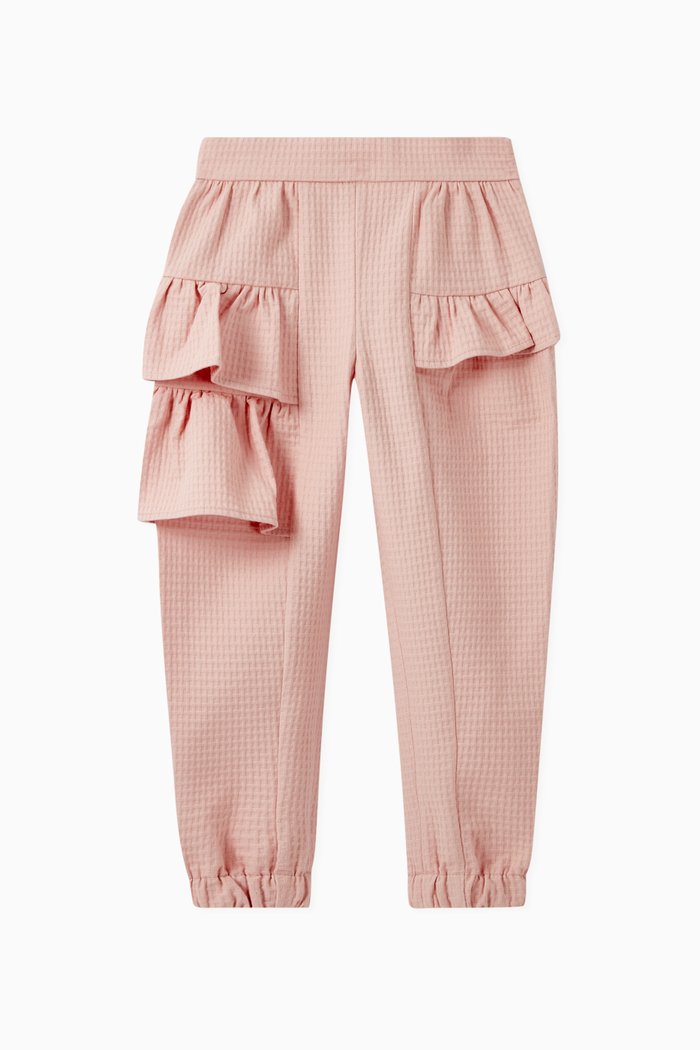 

Frill Cotton Pants, Pink