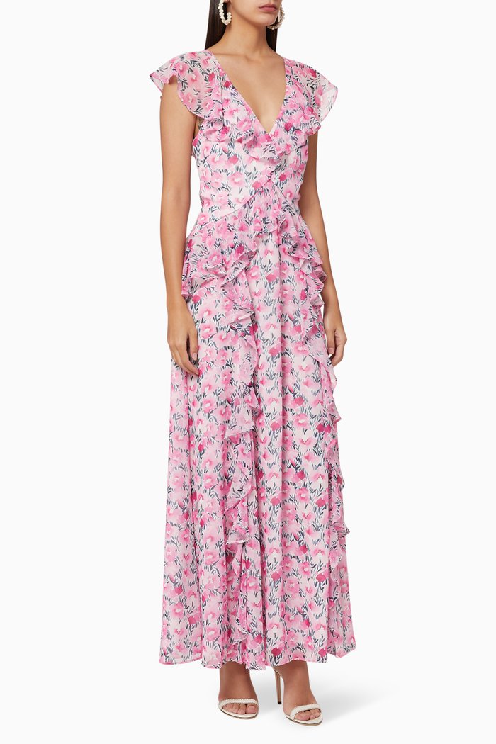 

The Violette Ruffle Maxi Dress, Purple