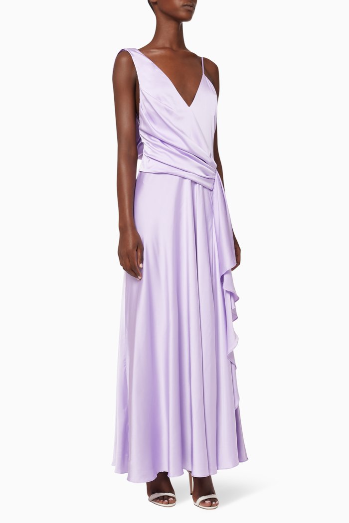 

The Alva Satin Dress, Purple