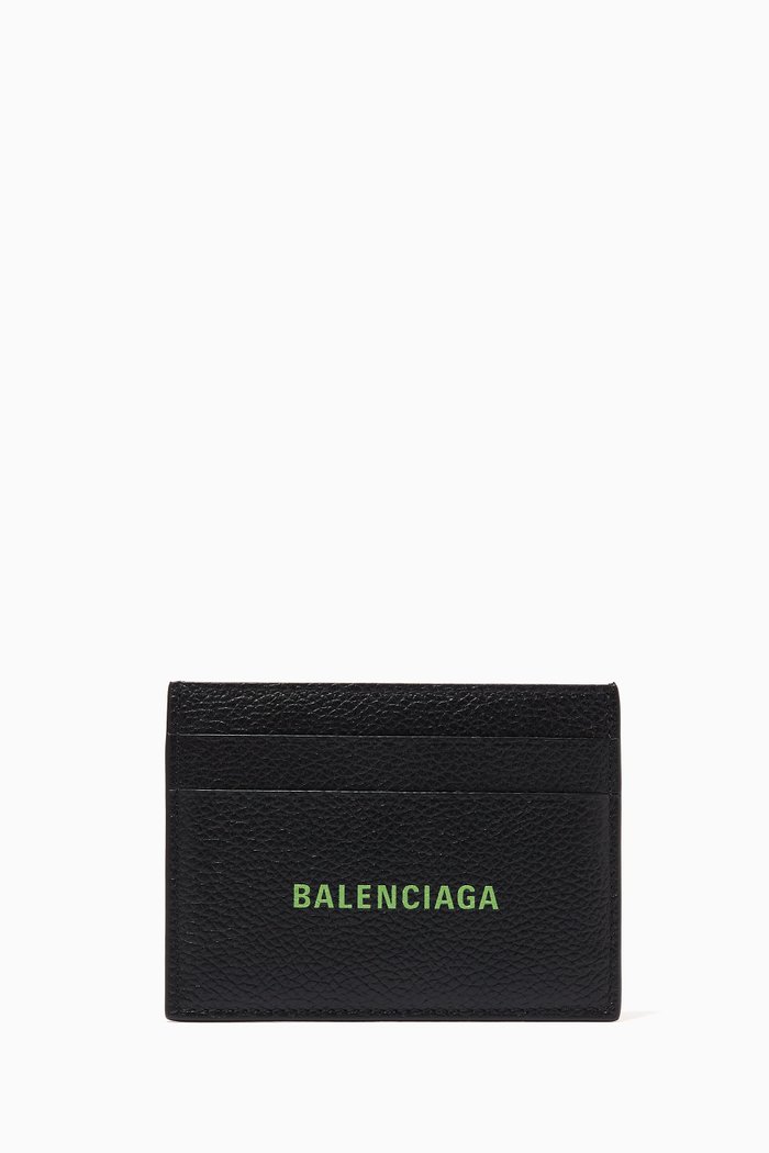 Cash Cardholder in Grained Calfskin, Black