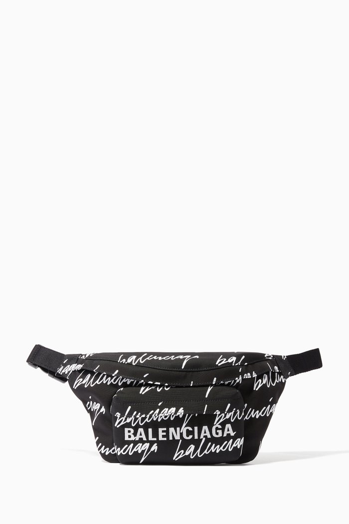 

Wheel Beltpack in Scribble Logo Recycled Nylon, Black