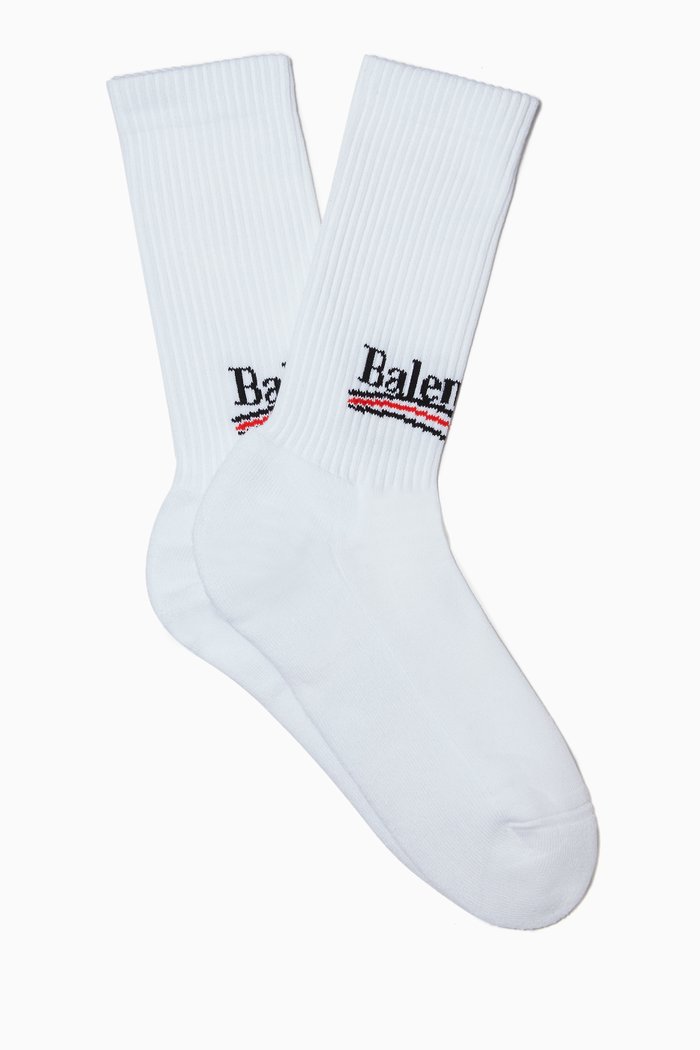 

Political Campaign Tennis Socks in Sponge Knit, White