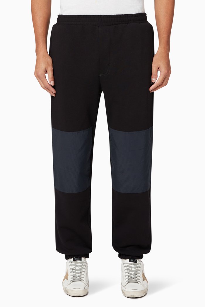 

Patch Cotton Jogging Pants, Black