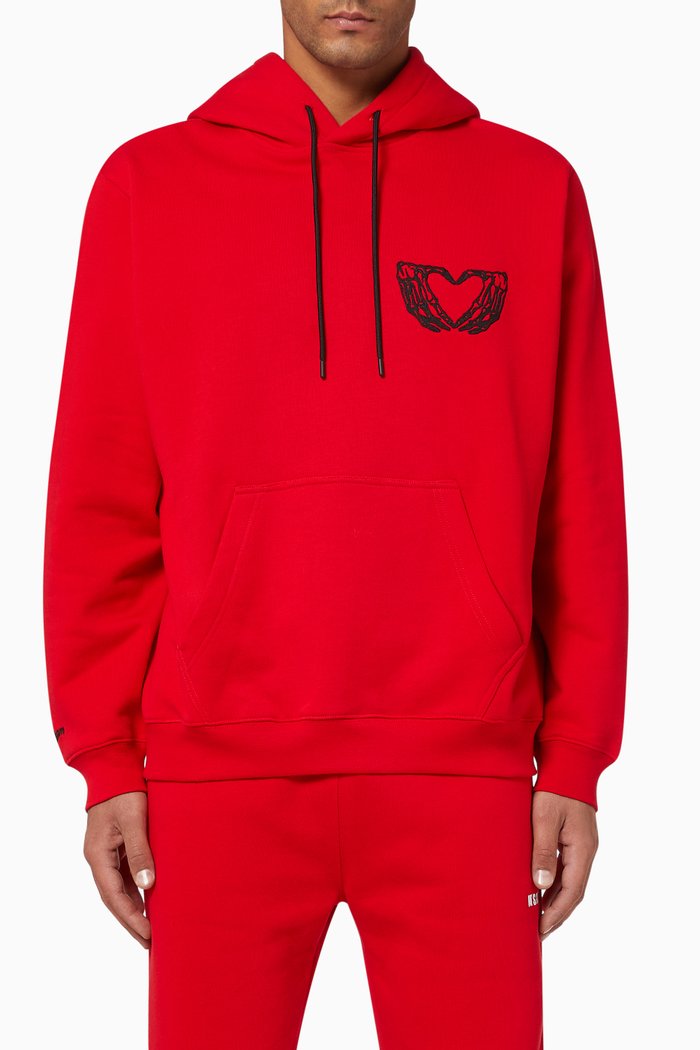 

Hand Heart Jersey Sweatshirt, Red