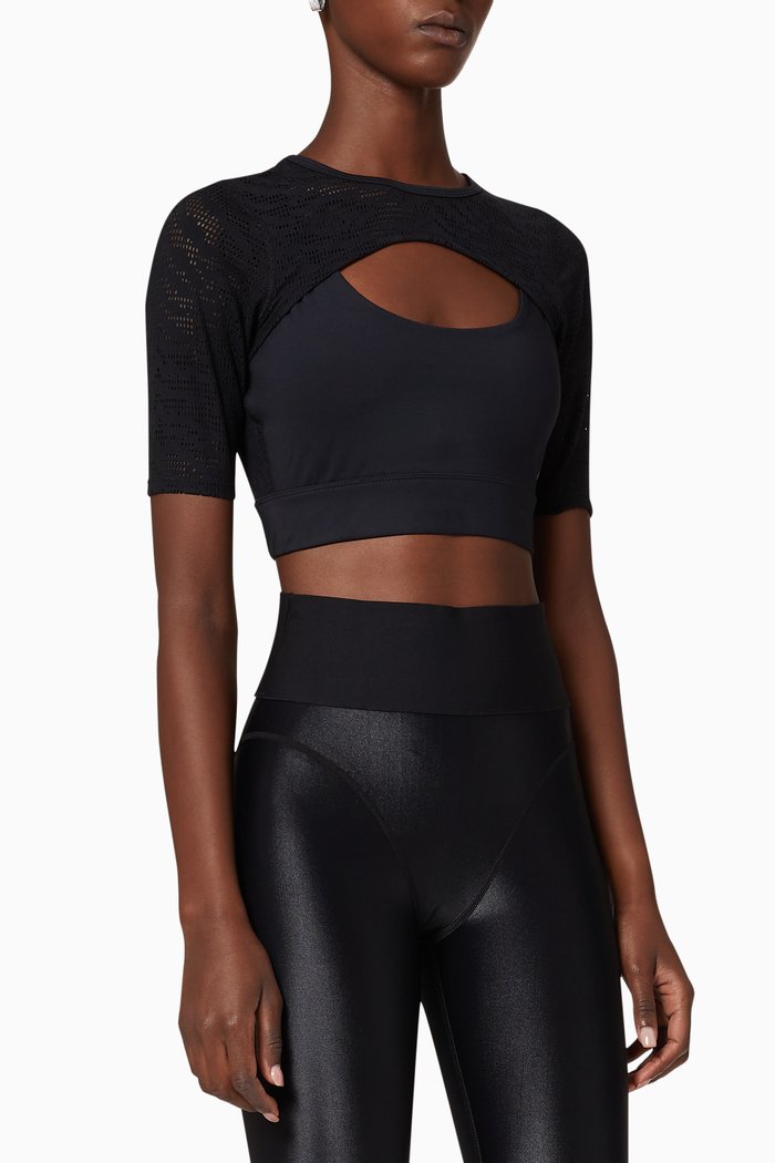 

Zebra Mesh Pullover, Black