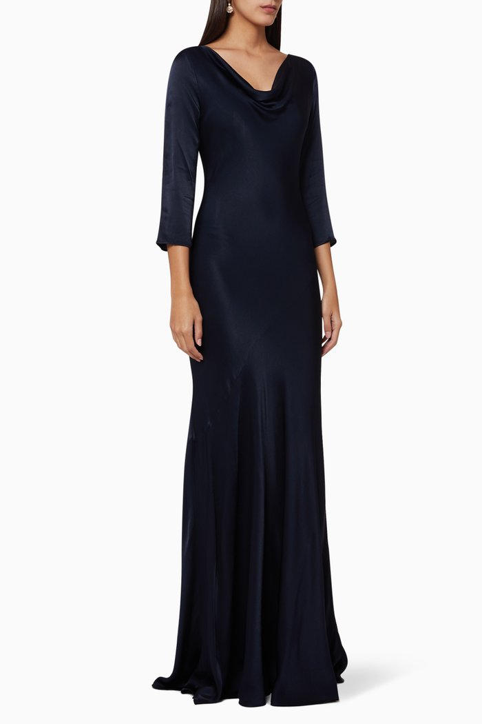 

Myla Satin Dress, Blue