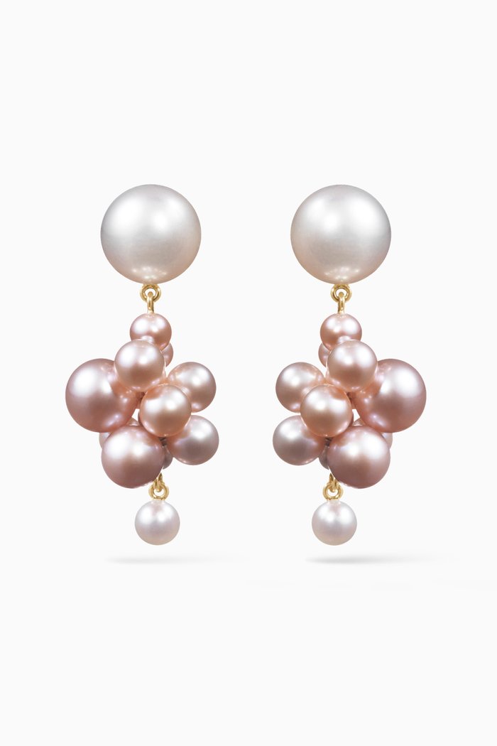 

Botticelli Rose Pearl Earrings in 14kt Yellow Gold