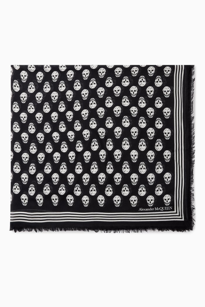 

Biker Skull Scarf in Modal, Black