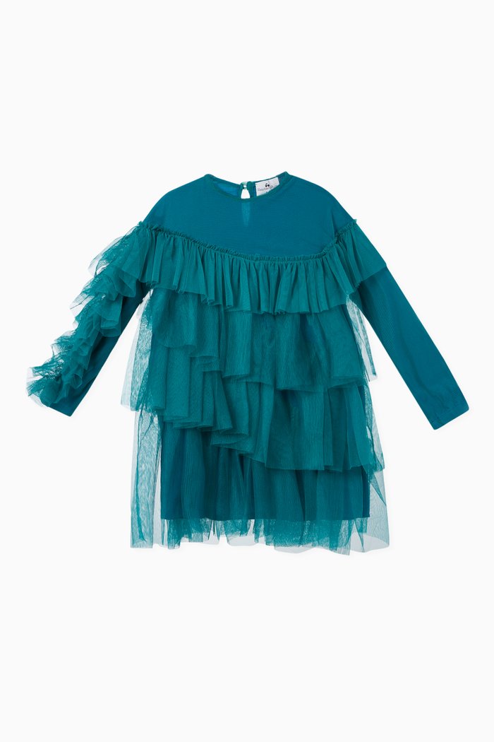 

Livia Ruffle Tulle Dress, Blue