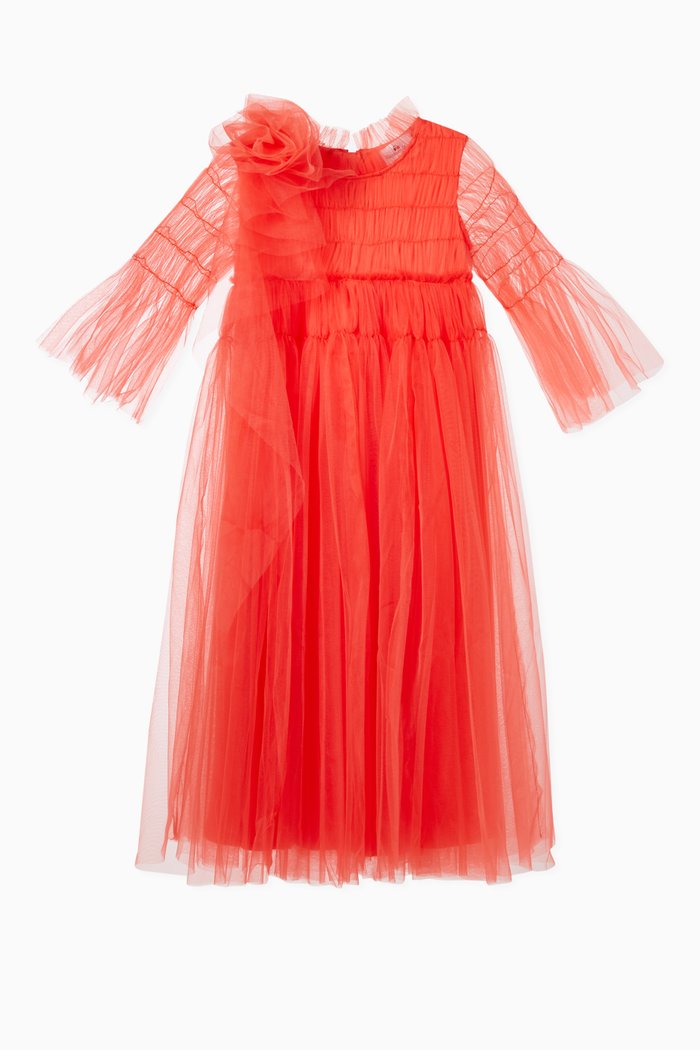 Kizzy Tulle Dress, Orange