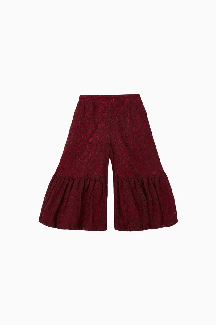 Lace Peaches Culottes, Purple