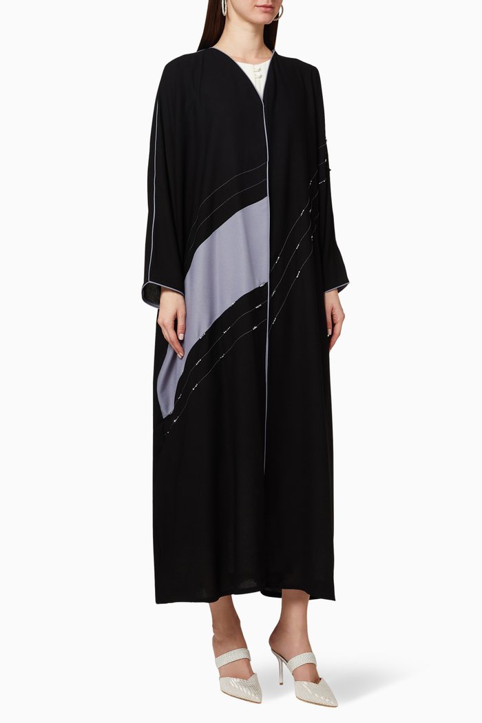 

Sequin Embellished Abaya, Black