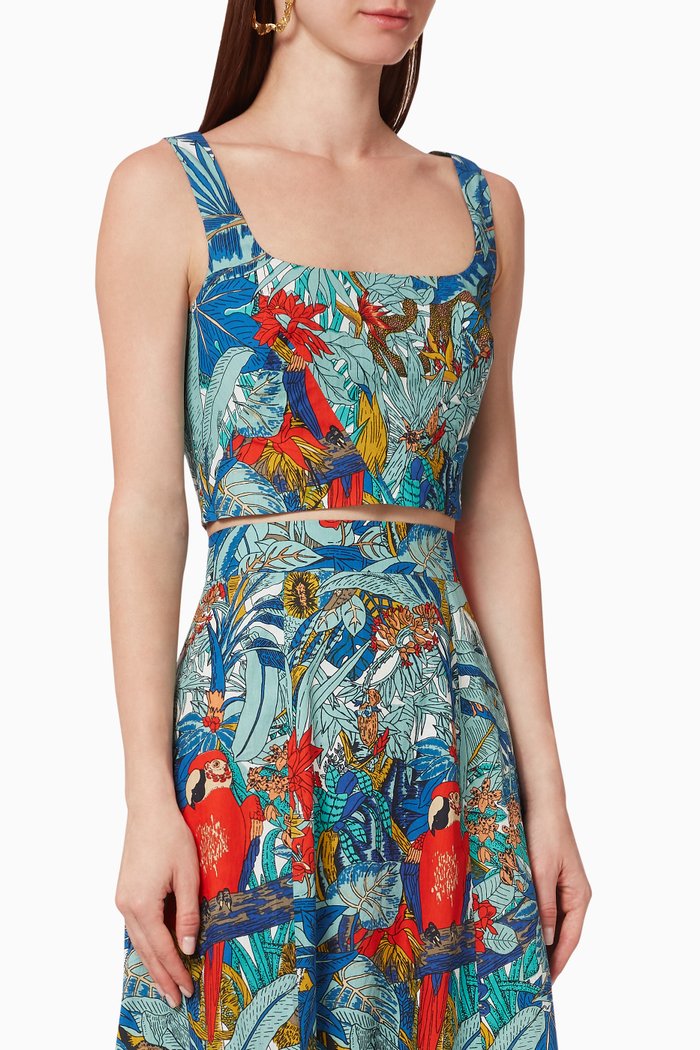 

Cinderella Ranthambore Tiger Crop Top, Blue