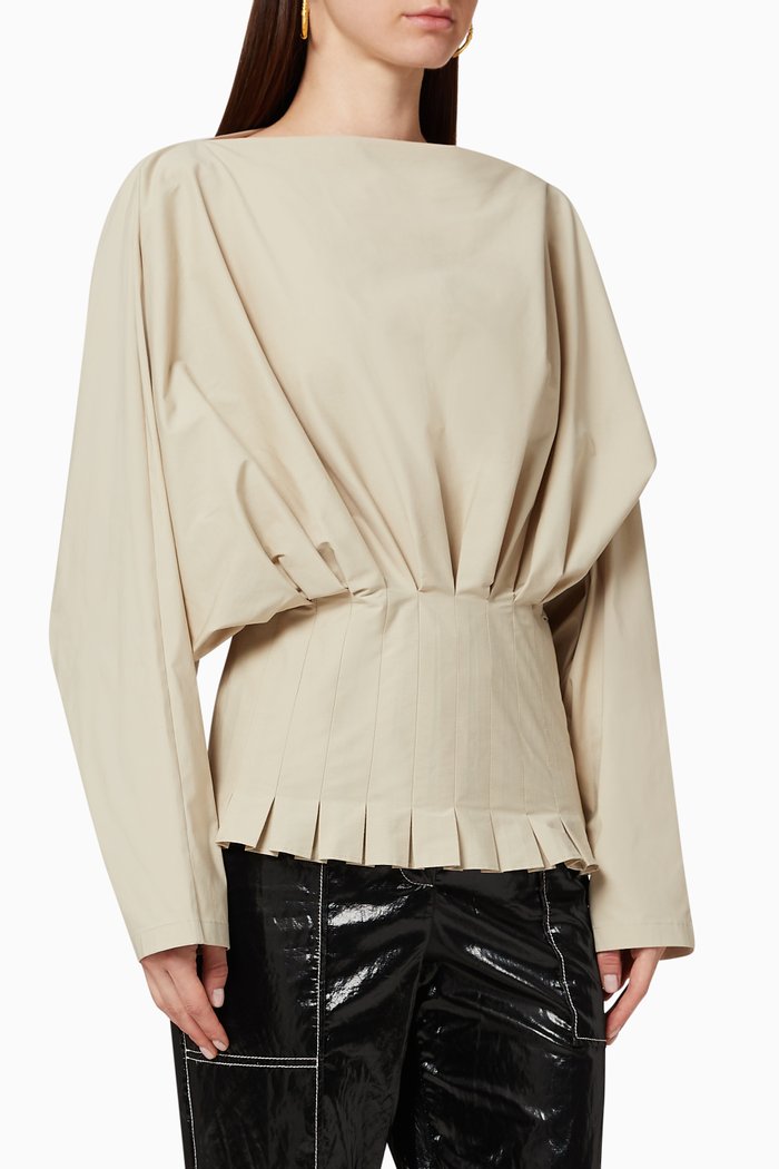 Sandra Cotton Blouse, Neutral