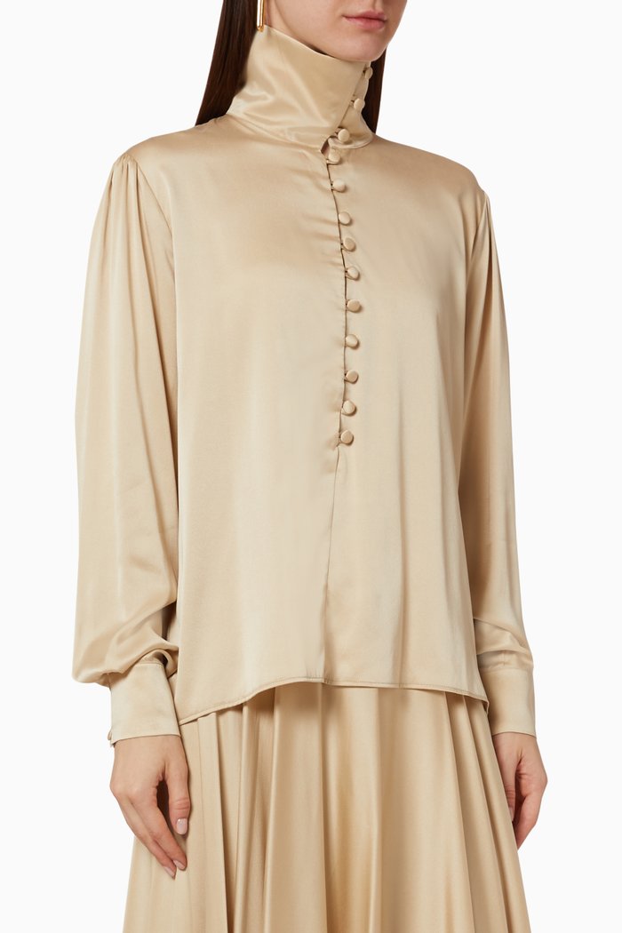 

Morgan Silk Shirt, Neutral