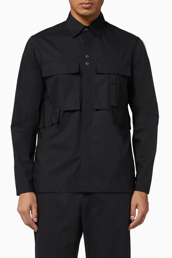 

Long Sleeve Utility Shirt, Black