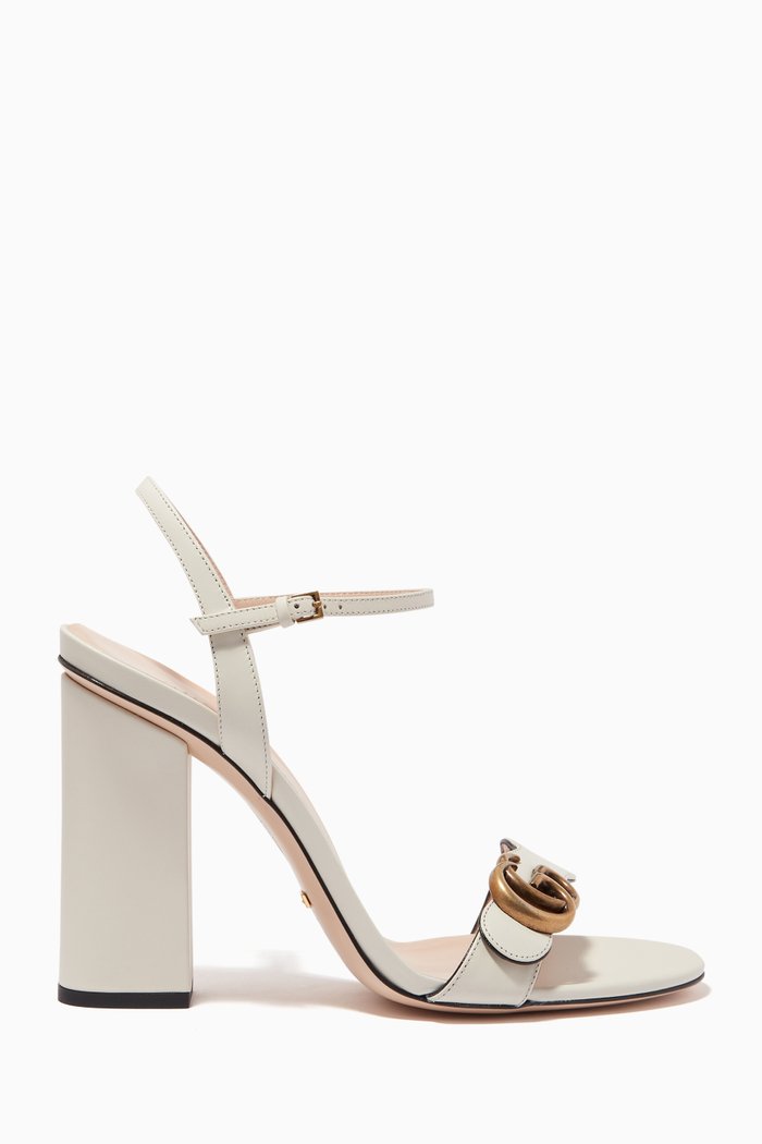 

Marmont Double G 105 Sandals in Leather, White