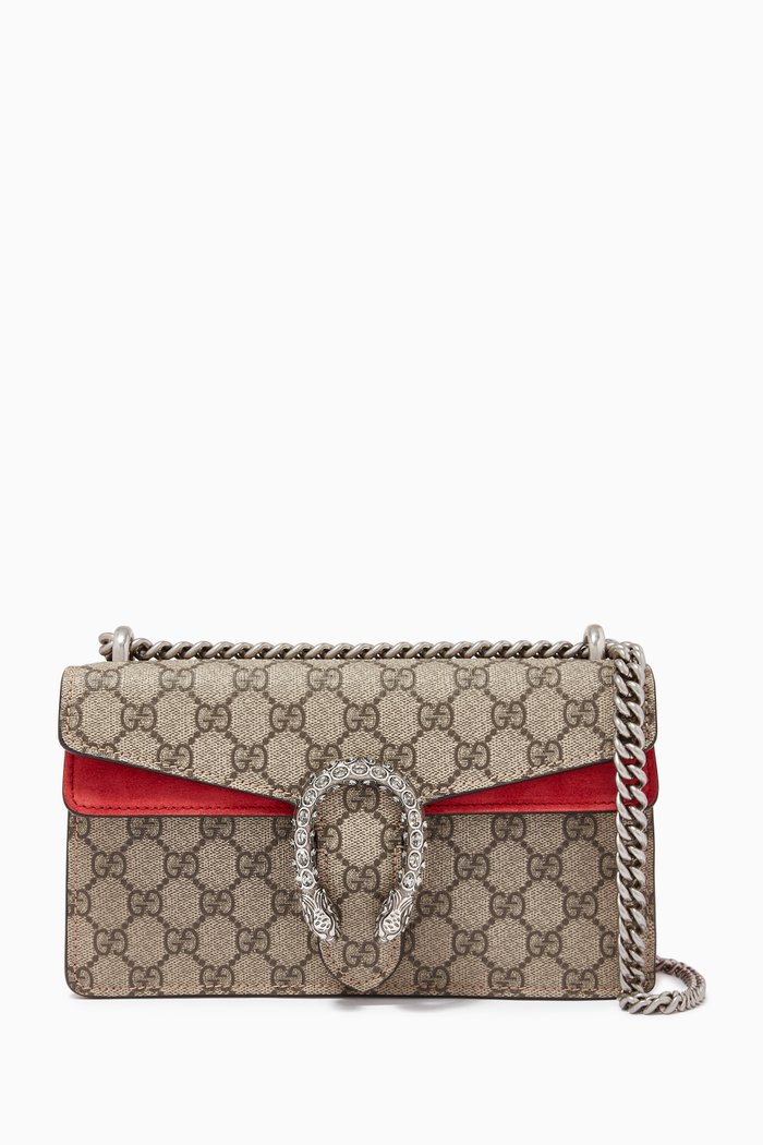 

Small Dionysus GG Shoulder Bag in Canvas, Red