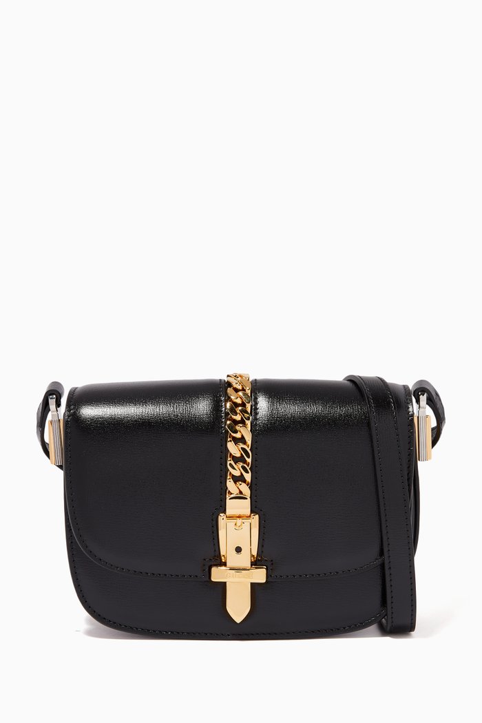 

Mini Sylvie 1969 Shoulder Bag in Leather, Black