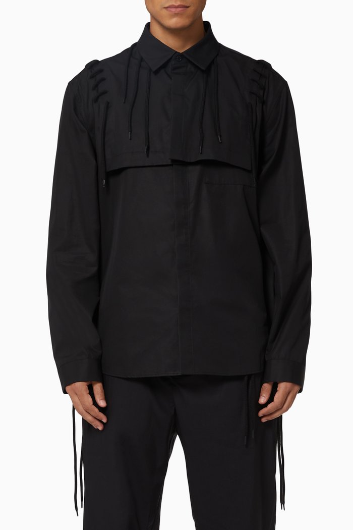 

Fold Laced Shirt, Black