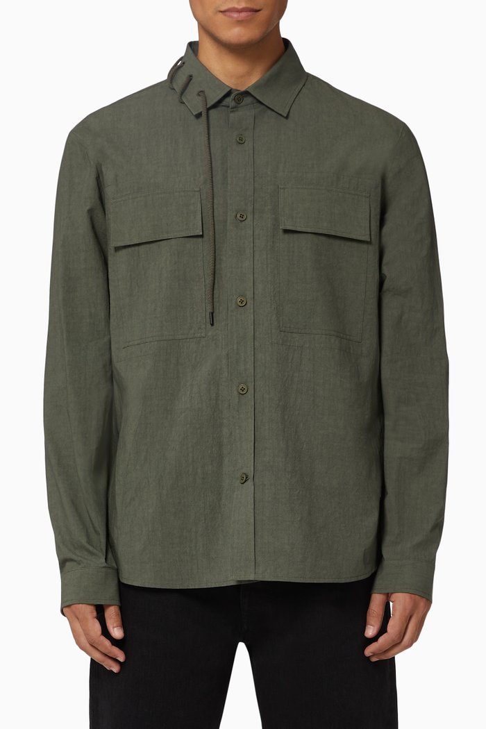 

Laced Cotton Shirt, Green