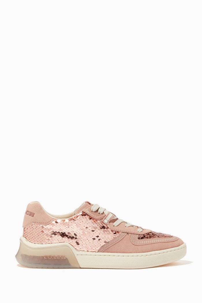 

Citysole Court Sneakers with Sequins, Rose gold
