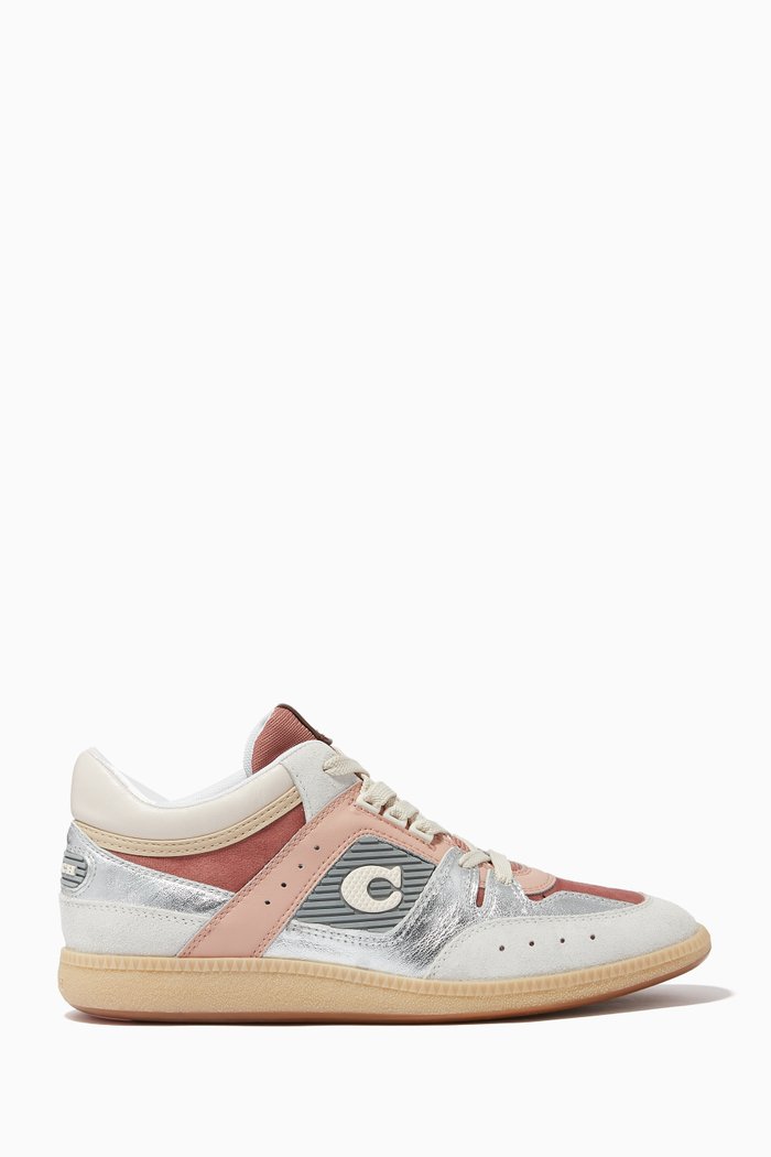 

Citysole Mid Top Sneakers in Mix Leather, Grey