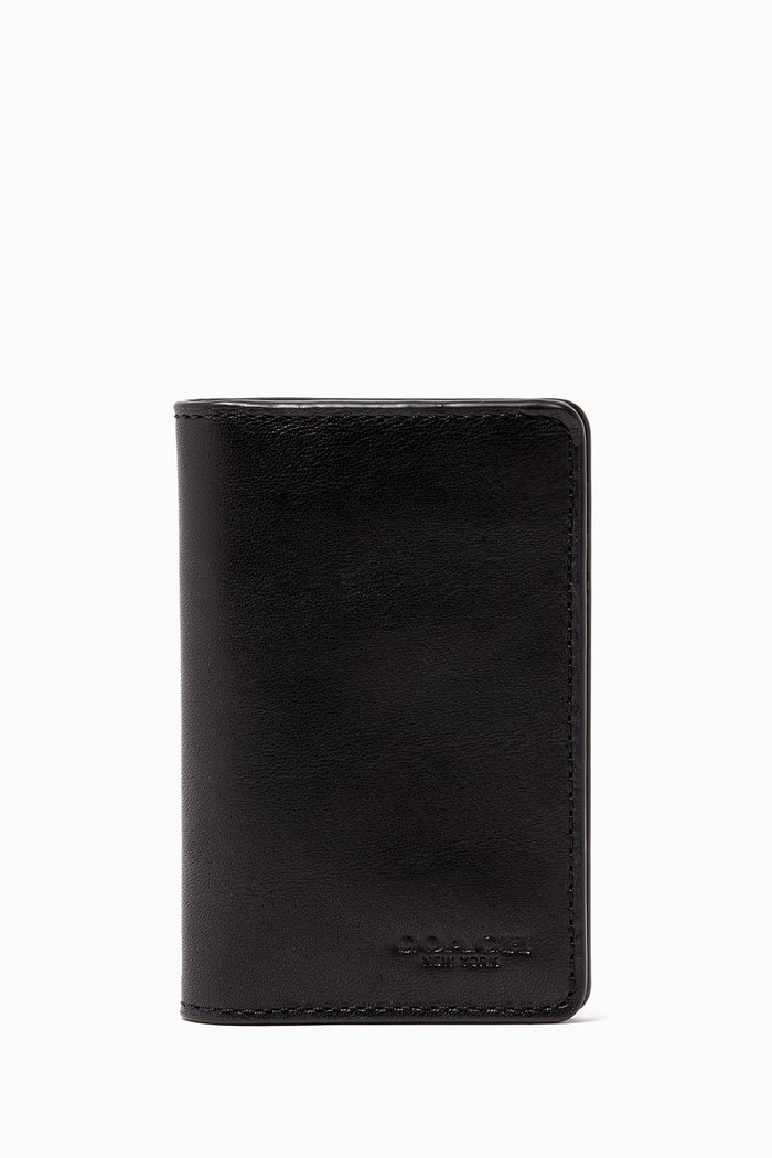 Card Wallet in Sport Calf, Black