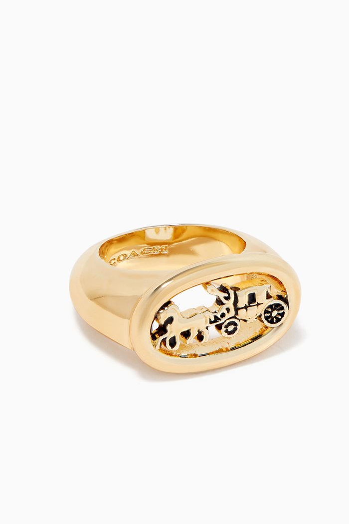 

Oval Horse & Carriage Ring, Gold