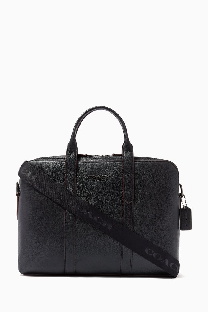 

Metropolitan Soft Brief in Pebble Leather, Black