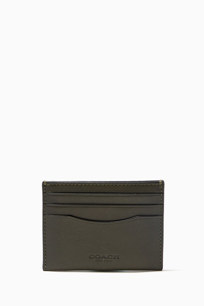 

Card Case in Sport Calf Leather, Green