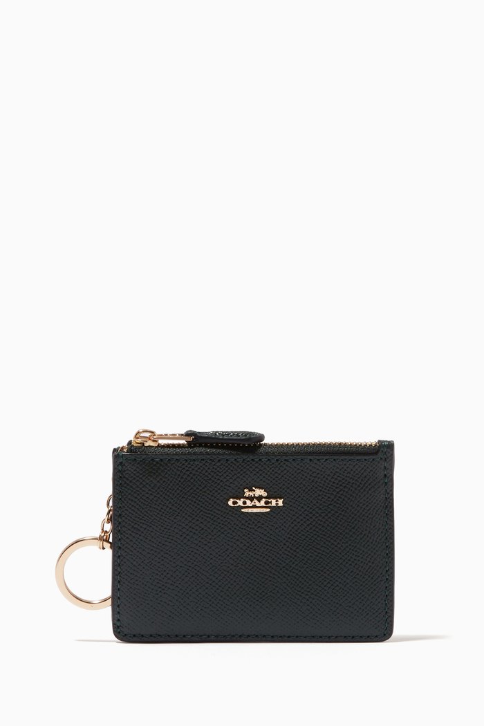 

Mini Skinny ID Case in Crossgrain Leather, Green