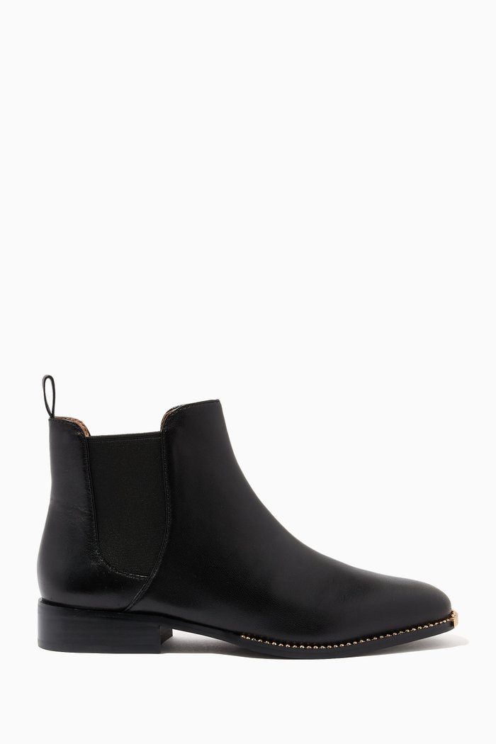 

Nichole Booties in Leather, Black