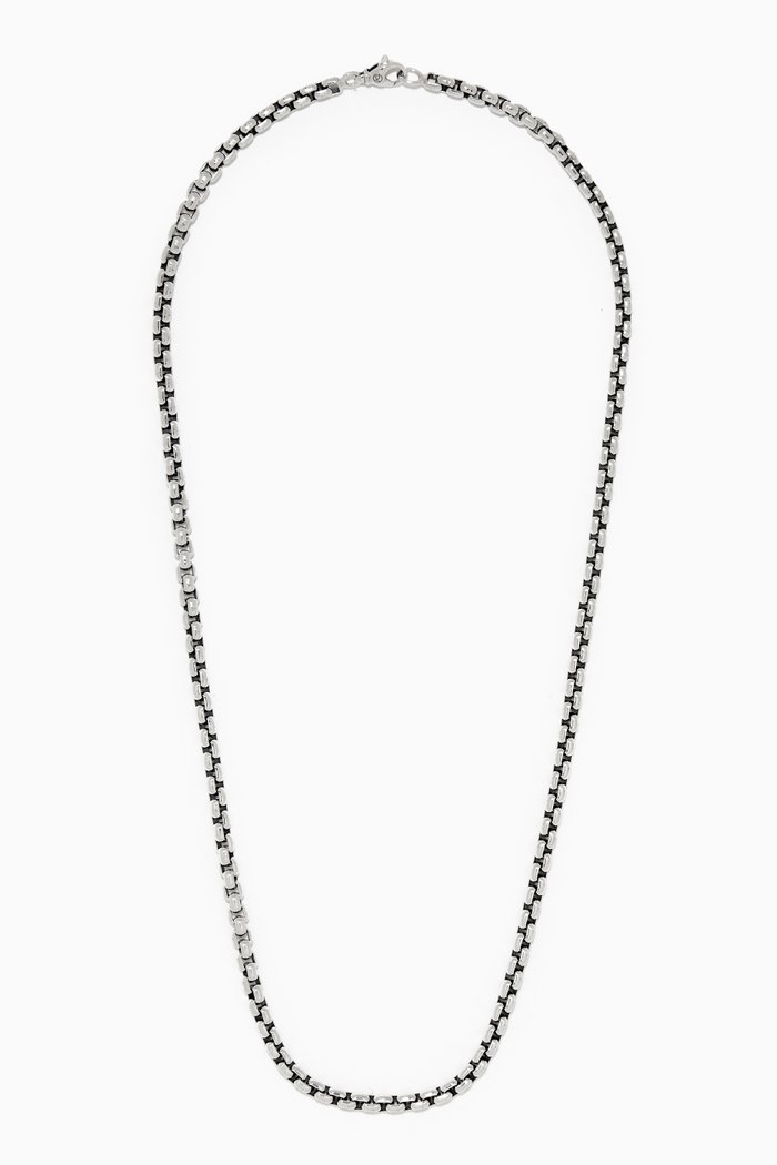 

Large Box Chain Necklace in Sterling Silver, 4.8mm